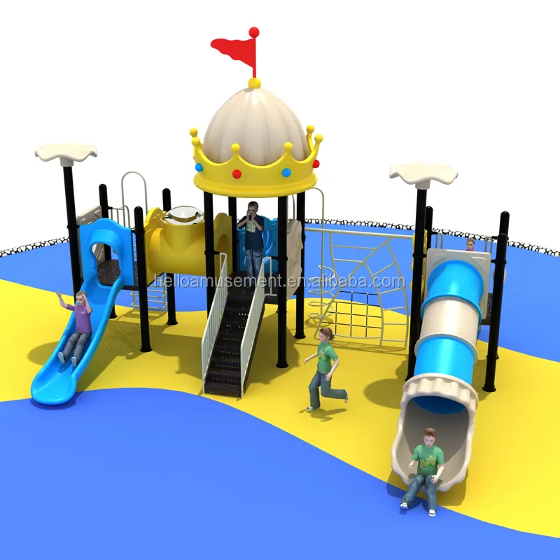 Custom service available diy low price outdoor playing ground slides family yard children play equipment