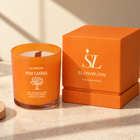 Bougie parfumée de haute qualité personnalisée, vente en gros, emballage de luxe avec logo pour bougie parfumée, cadeaux de fête