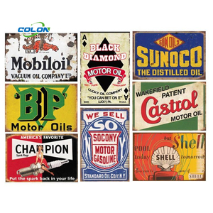 Décoration <span class=keywords><strong>murale</strong></span> rétro 8x12 pouces étain signes gazole rétro annonce antique métal signes <span class=keywords><strong>pour</strong></span> Garage Man Cave Bar <span class=keywords><strong>cuisine</strong></span> - Product Image 4