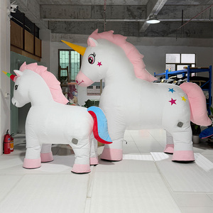 MOQ 1PCS Giant Pony <strong>Horse</strong> Inflatable Cosplay Standing Rainbow Unicorn Cartoon <strong>Mascot</strong> <strong>Costume</strong> for Kids Birthday Party Decorations - Product Image 6