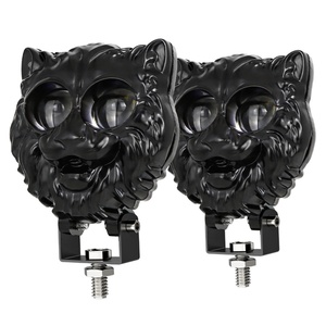ไฟสปอร์ตไลท์มอเตอร์ไซค์ 9-80v 60w รูปทรงหัวสิงโต แสงสีขาวและสีเหลือง สำหรับขับขี่และไฟตัดหมอก - Product Image 3