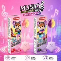 Multi Scene Kids Novelty Candy Toy Suikervrij Beengeleiding Muziek Lollipop Hard Fruit Zoet Fit Verjaardag Kerstfeest Cadeau