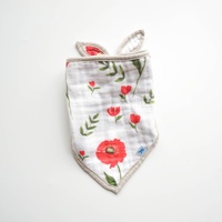 Bavoirs pour bébé en coton biologique de bambou, en gaze de mousseline double couche, super doux, imprimés, lavables, pour l'été
