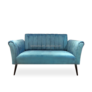 Laynsino mobili moderni per la casa Divani in velluto <span class=keywords><strong>blu</strong></span> cielo a 2 posti sedie a sdraio componibili da salotto moderna collezione - Product Image 1