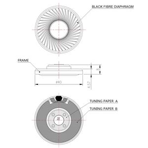 Pilote de casque de qualité sonore parfaite 40mm en composants acoustiques pour casque sans fil avec ANC (annulation Active du bruit) - Product Image 4