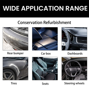 Rayhong 100g Ô Tô Nhựa Bộ phận màu đen phục hồi miếng bọt biển vải đặt xe nhựa làm sạch đánh bóng refurbishing sáp - Product Image 6