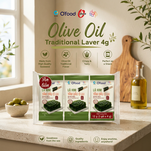 Olive Oil Traditional Laver Roasted <b>Seaweed</b> Sheets 4g Wholesale O'food | Korean Traditional Laver | Ready-to-Eat - Product Image 6