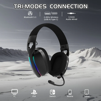Casque de jeu sans fil Attack Shark L90 avec garantie d'un an, pliable, léger, RGB, compatible PC/PS4/PS5/Switch/Xbox