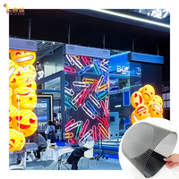 Écran transparent holographique LED 3D personnalisé P3.91, film flexible pour affichage intérieur, pour les vitrines de magasins de détail, verre