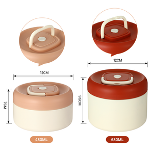 Boîte à lunch en acier inoxydable 304 de deux tailles en gros sans Bpa avec poignée cachée - Product Image 2
