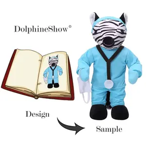 Create OEM Design Stuffed Animal Fox Plushies Custom Plush Eagle Zebra Corporate Mascot Plush Doll Toys