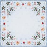 Tapis de jeu de Mahjong Chinoiserie Pagode, motif saule bleu et pont de saule oriental, en tissu antidérapant, pour Mahjong américain