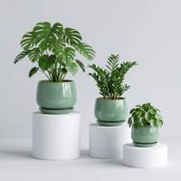 Pots à succulentes en céramique au design moderne et épuré, pots à cactus pour bureau et table, pot de fleurs d'usine