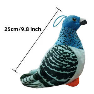 8720 Pigeon en peluche réaliste bleu de 9,8 pouces, jouet <span class=keywords><strong>oiseau</strong></span> en peluche pour <span class=keywords><strong>la</strong></span> décoration intérieure, cadeaux de Noël et d'anniversaire pour enfants, jouets en peluche Pigeon - Product Image 2