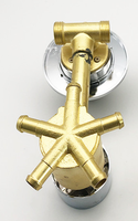 Robinet de douche combiné en laiton Bravat italien pour salle de bain avec pommes de douche économiseuses d'eau et inverseur, idéal pour usage hôtelier, écologique