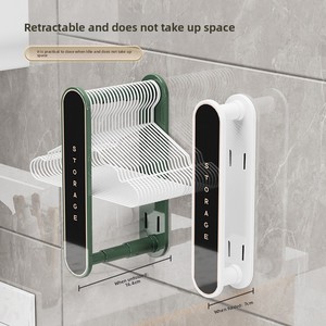 Étagère <span class=keywords><strong>de</strong></span> rangement murale <span class=keywords><strong>extensible</strong></span> Yun sans perçage, double niveau, en plastique, pour balcon, <span class=keywords><strong>salle</strong></span> <span class=keywords><strong>de</strong></span> <span class=keywords><strong>bain</strong></span>, en métal - Product Image 3