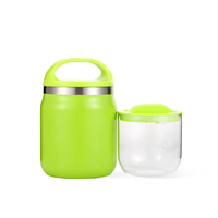 Ensemble de boîtes à lunch pour enfants Everich avec pot isotherme et gourde, tasse en acier inoxydable 304 anti-fuite à motif de dessin animé, personnalisation OEM ODM