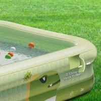 CZFIT Toboggan aquatique gonflable avec protection solaire en PVC, fontaine à eau, motif de dessin animé, écologique, grande capacité, pour enfants
