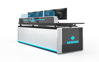 Console de contrôle de sécurité intelligente Kesino pour centre de commandement CCTV, table de travail en métal pour centre commercial, bureau extérieur réglable en hauteur
