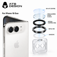 Film de protection d'objectif d'appareil photo à couverture complète pour iPhone Duo, film de protection d'objectif en verre trempé anti-rayures