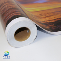 Vinyle auto-adhésif brillant 120 g/m² 140 g/m² à base de colle blanche éco-solvant pour enveloppement de véhicules et publicité