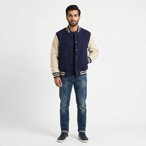 Wholesale Unisex Black Varsity <b>Baseball</b> Letterman <b>Jackets</b> Bulk Blank Plain <b>for</b> <b>Men</b> Women Breathable Finished Online Sale - Product Image 1