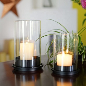 Открытый садовый домашний декор, держатель для чайного света, держатель для столба, стеклянный подсвечник для дома, с металлическим основанием - Product Image 4