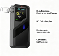 Alcoholímetro con 10000 Registros S1, Sensor Reemplazable para el Lugar de Trabajo, Registrador de Datos Portátil, Probador de Alcohol USB-C 0-400mg, Compatible con Software para PC