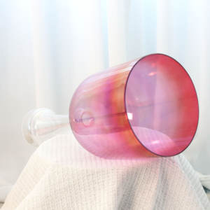 ZHQH Rose Pink Crystal Handle Cuenco para cantar Cristal de cuarzo puro Grail para terapia de sonido <span class=keywords><strong>sagrado</strong></span> - Product Image 4