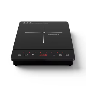 Nhà nấu ăn tấm nóng <span class=keywords><strong>AL</strong></span> cuộn dây tinh thể màu đen tấm 1 Burner điện đung 2000W CE Bếp cảm ứng - Product Image 5