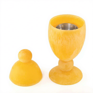 Juego de Quemadores de Incienso Aromático Hechos a Mano de Resina Estilo Marroquí, Ecológicos, con Diseño de Mármol Amarillo Bakhoor - Product Image 4