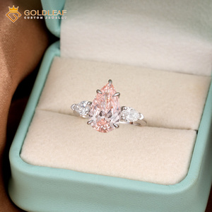 Goldleaf Jewelry Women's Custom Trendy <b>Fine</b> 1CT 2CT 3CT Pear Cut Lab Grown Diamond 925 Sterling Silver Wedding <b>Ring</b> IGI Report - Product Image 6