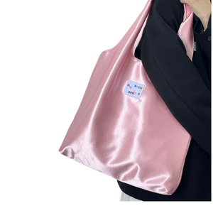 Real Silk Tote <b>Bag</b> <b>Women</b> Soft Fashionable Outdoor Shopping Travel <b>Beach</b> Large Capacity Printed Logo Shoulder <b>Bag</b> - Product Image 3