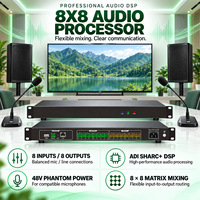 Processeur audio DSP SHARC 8x8 avec AEC, AFC, AGC, AM et configuration automatique, idéal pour la vidéoconférence et l'apprentissage à distance, convertisseur audio