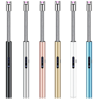 Briquet à Arc électrique à 360 degrés, aspect Long et flexible, pour Camping en plein air, avec Long col