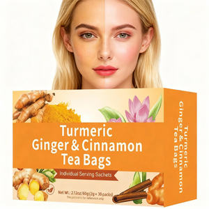 Té Saludable de Hierbas Naturales con Jengibre, Cúrcuma y <span class=keywords><strong>Canela</strong></span> <span class=keywords><strong>para</strong></span> Belleza, Adelgazamiento y Calentar <span class=keywords><strong>el</strong></span> Estómago, 2g*30 Bolsitas de Té en Caja - Product Image 1