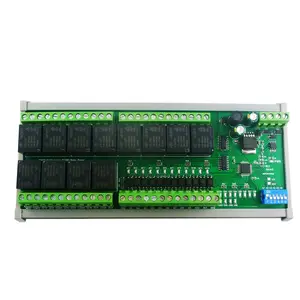 12-DI 12-DO DC 12V 24V RS485 IO Board Optically Isolated NPN Input & 12 Relay Output Modbus RTU Module