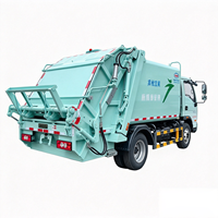 Camion compacteur de déchets neuf de 6 m³ 4x2 à chargement arrière, compacteur hydraulique de déchets, camion de transport de déchets municipaux à vendre