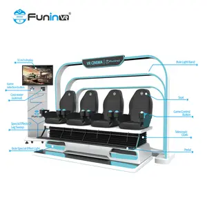Movie System Suppliers Vr Motion Cinema Equipment Cinema Theater 4d 5d 6d 7d 9d Metal Electric / Hydraulic System One Year