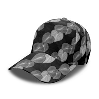 Gorra de Béisbol de Lona Curvada de Seis Paneles, Personalizable y Elegante, con Estampado de Anturio Estilo Hawaiano, Ajustable, Unisex, con Impresión por Transferencia de Calor