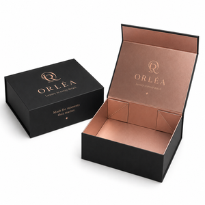 Boîte cadeau magnétique pliable de luxe avec couvercle à rabat, emballage personnalisé pour économiser de l'espace, idéal pour les ensembles de beauté et de cadeaux - Product Image 2