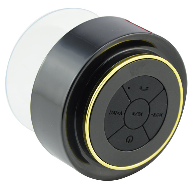 F012 Black Gold Color OEM Waterproof Speaker bluetooth 5W Floating Mini bluetooth Shower Speaker