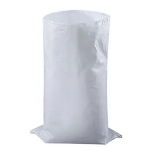 Manufacturer Wholesale Cheapest White Polypropylene Pp Woven Sand Wheat Maize Flour Rice Seed Fertilizer Grain Packaging Bag