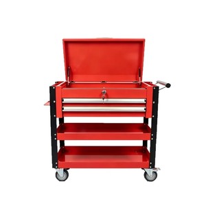 Chariot à outils et armoire à <span class=keywords><strong>roulettes</strong></span> en métal de haute qualité, pas cher, <span class=keywords><strong>avec</strong></span> 4 <span class=keywords><strong>tiroirs</strong></span> à roulement à billes - Product Image 5