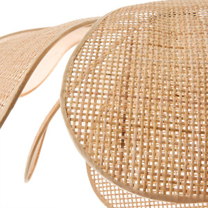 Lámpara colgante de pétalos de ratán tejida a mano, bombilla fluorescente E27, forma redonda para dormitorio, sala de estar, restaurante, casa de huéspedes - Product Image 4