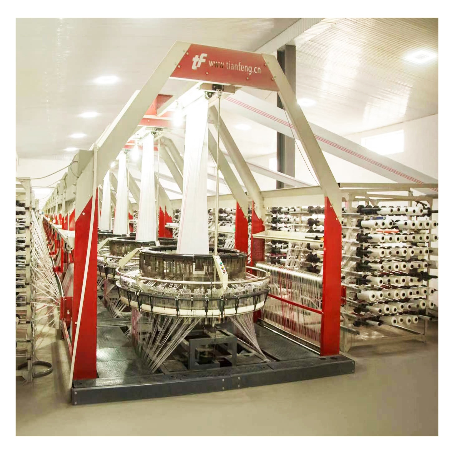 Полный набор, машина для изготовления pp sack, восьмиметровый круговой ткацкий станок для большой линии производства плетеных сумок Jumbo и FIBC