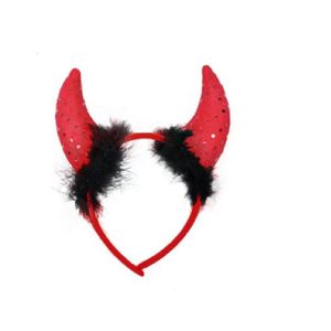 Red Devil Horn <b>Headband</b> for <b>Halloween</b> Masquerade Props Adult & Children's Harpoon Suit Party Decorations - Product Image 2