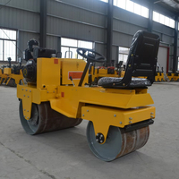 Compacteur routier vibrant à double tambour QIYUN Machinery, prix abordable, 1, 2, 3 et 4 tonnes, avec moteur