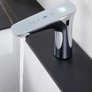 Robinet électrique de salle de bains, mitijeur intelligent pour lavabo avec commande tactile