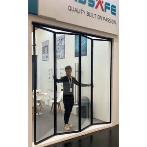 Hdsafe 2025 Phong Cách Mới Gấp Cửa Trượt Nhôm Kính Bi Gấp Patio Cửa Kính Gấp Phân Vùng Tường - Product Image 4